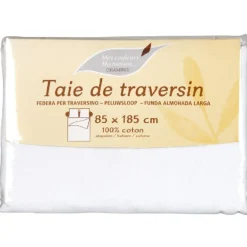 Gifi Taie de traversin blanc 85x185