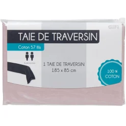 Gifi Taie de traversin rose