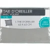 Gifi Taie oreiller gris clair avec volant