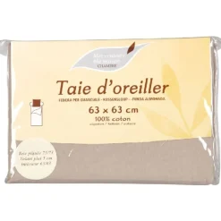 Gifi Taie oreiller taupe 63x63