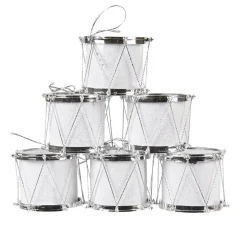Gifi Tambour à suspendre Noël blanc X6