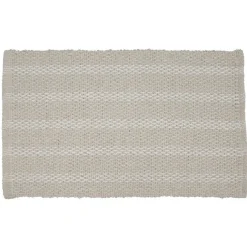 Gifi Tapis déco chenille beige et blanc