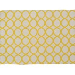 Gifi Tapis de chambre jaune style années 50