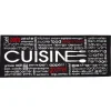 Gifi Tapis de cuisine noire motif inscriptions blanches et rouges