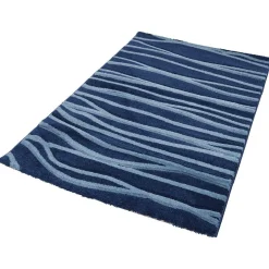 Gifi Tapis effet creusé bleu