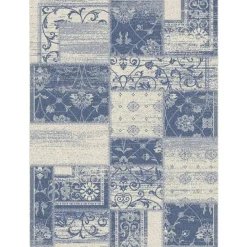 Gifi Tapis effet tissé design fleur