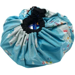 Gifi Tapis enfant 2 en 1 : tapis de jeu double face et sac de rangement