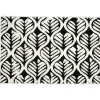 Gifi Tapis imprimé feuille noir et blanc