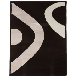 Gifi Tapis Light marron et beige motif vague