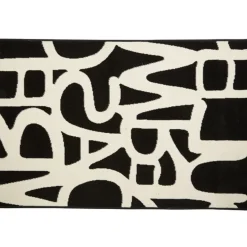 Gifi Tapis noir blanc design lettres