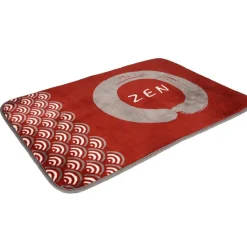 Gifi Tapis rectangle rouge design zen