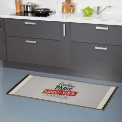 Gifi Tapis rectangulaire gris design City