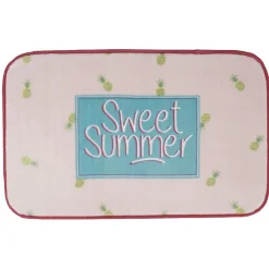 Gifi Tapis rectangulaire rose Sweet summer motif ananas