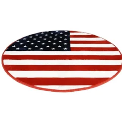 Gifi Tapis rond design drapeau USA