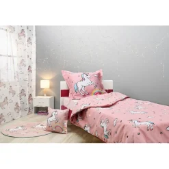 Gifi Tapis rond enfant rose design licorne