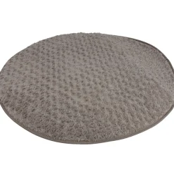 Gifi Tapis rond taupe imitation fourrure
