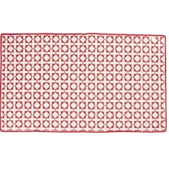 Gifi Tapis réversible bicolore rouge et blanc