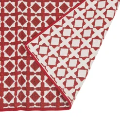 Gifi Tapis réversible bicolore rouge et blanc