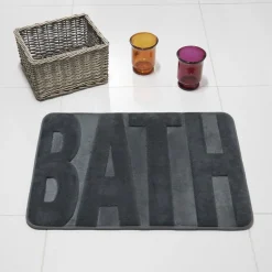 Gifi Tapis salle de bain gris à mémoire de forme
