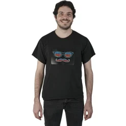 Gifi Tee-shirt à motif lumineux lunettes moustache