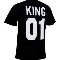 Best Gifi Tee shirt noir imprimé King homme