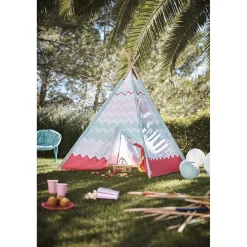 Tipi d’extérieur Adèle rose et bleu*Gifi Clearance