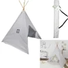 Tipi enfant gris imprimé pois blancs 120x120xH160cm*Gifi Discount