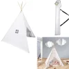 Tipi imprimé pois blanc et rose 120x120x160cm*Gifi