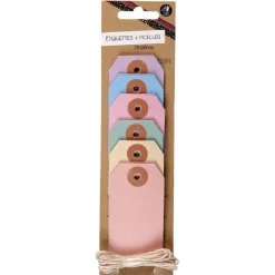 Gifi Étiquette ficelle multicolore papier