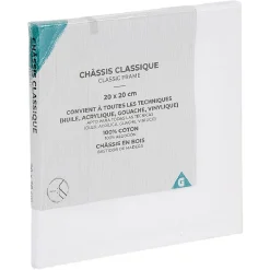 Gifi Toile à peindre sur châssis 20 x 20 cm