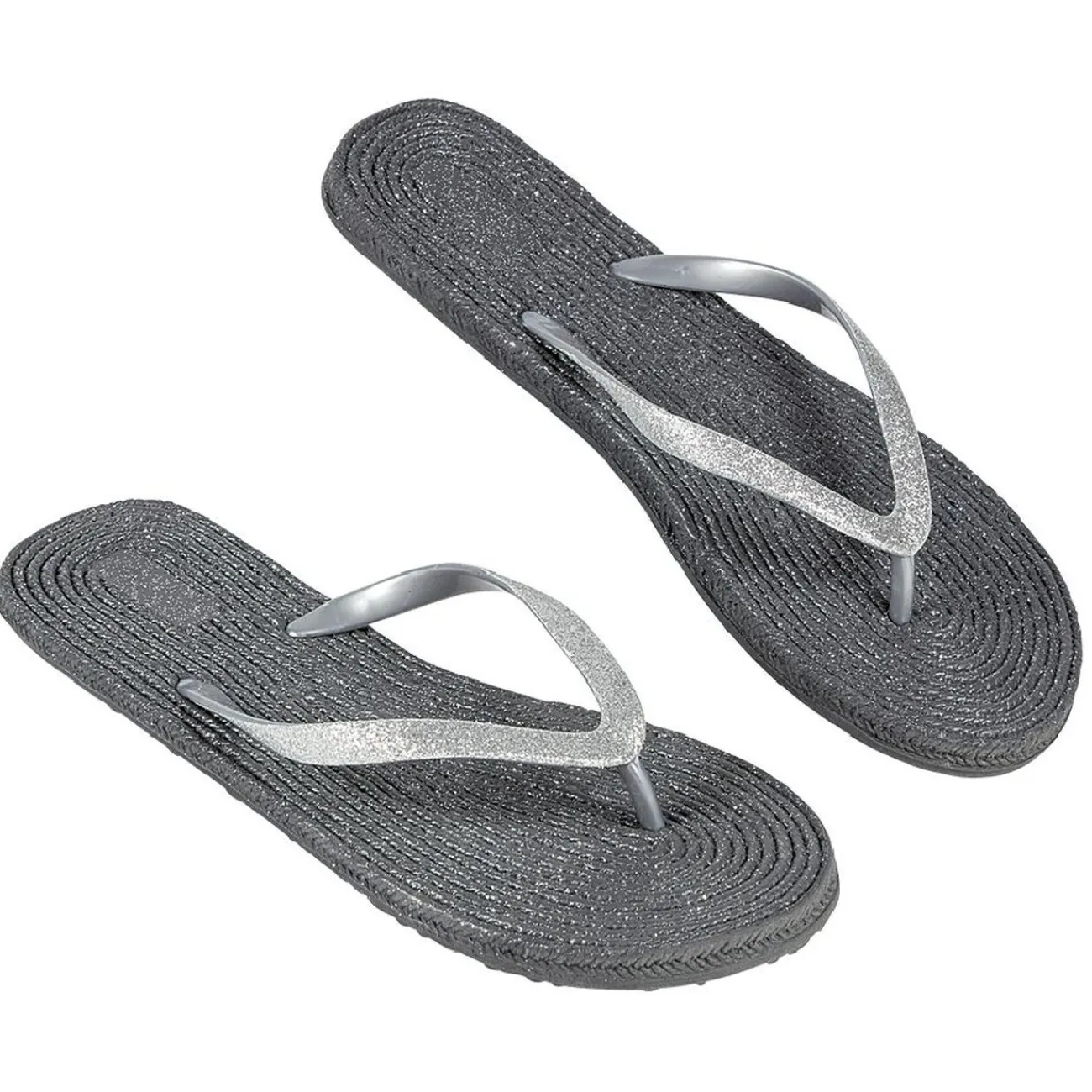 Gifi Tong pour femme gris pailleté taille 40/41