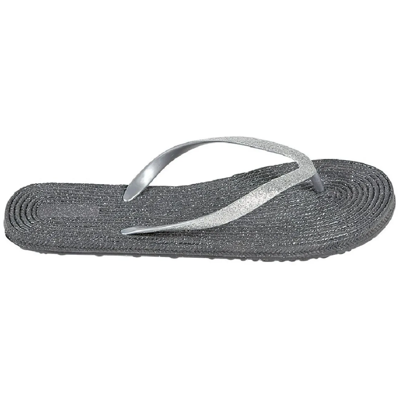 Gifi Tong pour femme gris pailleté taille 40/41