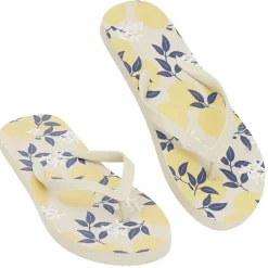 Best Gifi Tongs Femme plastique jaune imprimé citron provençale T38/39