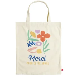 Hot Gifi Tote bag coton beige imprimé Merci pour cette année - 4 modèles