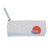 Sale Gifi Trousse blanc moucheté motif rond rouge inscription Yes