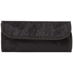 Gifi Trousse de maquillage pliable noir motif lettres