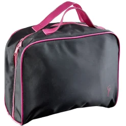 Discount Gifi Trousse de toilette fuchsia et noire avec hanse