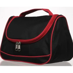 Hot Gifi Trousse de toilette noire contour framboise