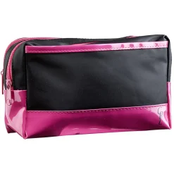 Discount Gifi Trousse de toilette noire à fond fuchsia Brillant
