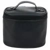 Outlet Gifi Trousse de toilette noire à pompons 17x12xH14cm