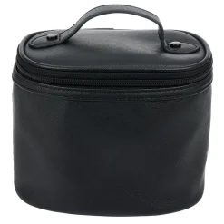 Outlet Gifi Trousse de toilette noire à pompons 17x12xH14cm