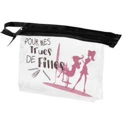 Clearance Gifi Trousse rectangulaire noire imprimé
