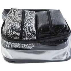 Clearance Gifi Trousse vanity noir et argent x4