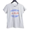 Online Gifi T-shirt femme coton gris avec inscription bleu et rouge
