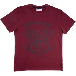 Discount Gifi T-shirt Harry Potter Hogwarts coton rouge bordeaux