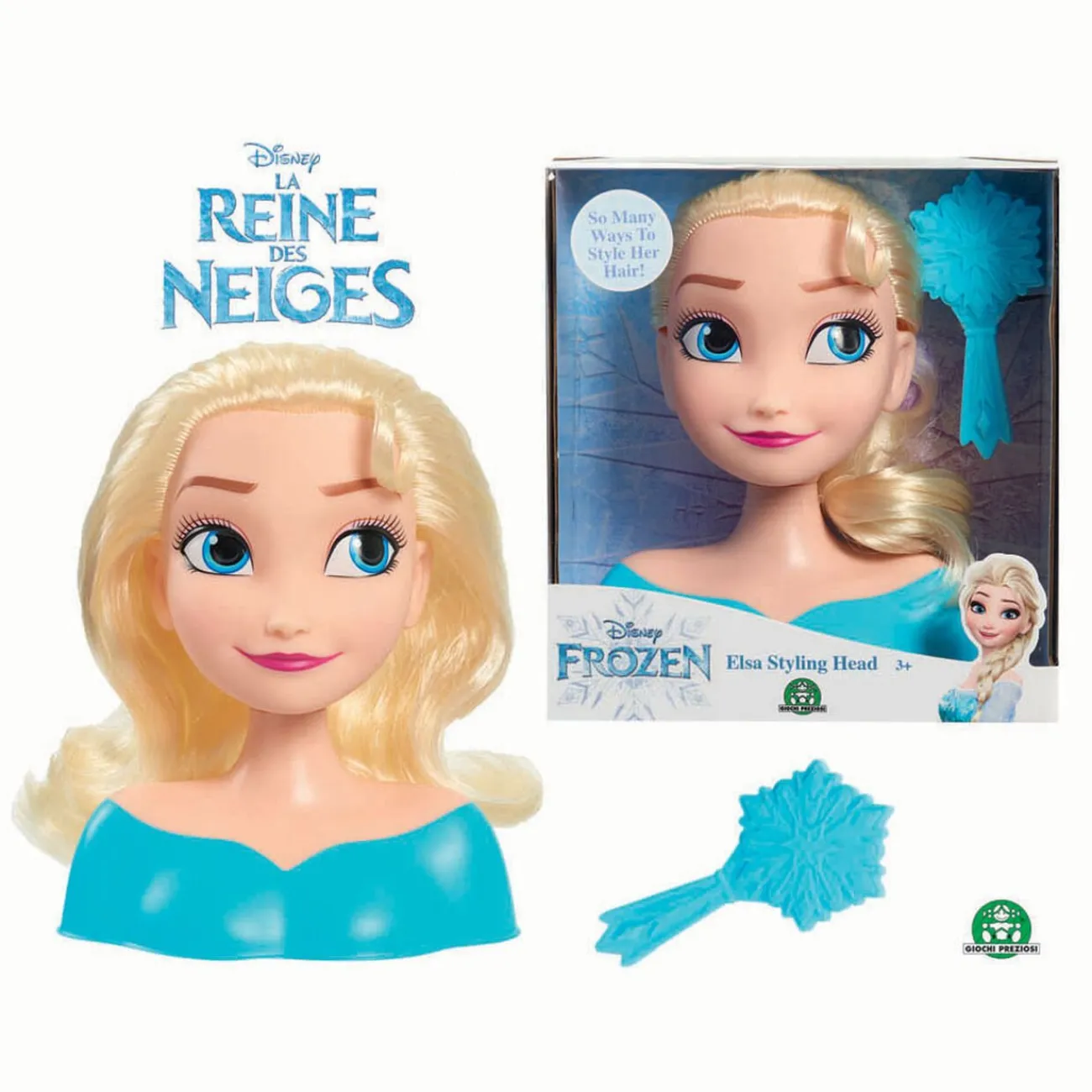 Gifi Jeux D'Imagination Et D'Imitation<Tête à coiffer Elsa La Reine Des Neige avec brosse