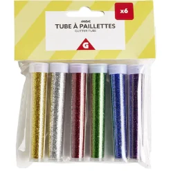 Gifi Tube de paillettes multicolores 5g x6