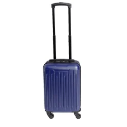 Discount Gifi Valise cabine low cost 26L avec 4 roues amovibles bleu H51cm