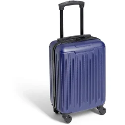 Discount Gifi Valise cabine low cost 26L avec 4 roues amovibles bleu H51cm
