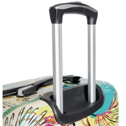 Gifi Valise cabine rigide trolley 4 roulettes 37L feuillage multicolore